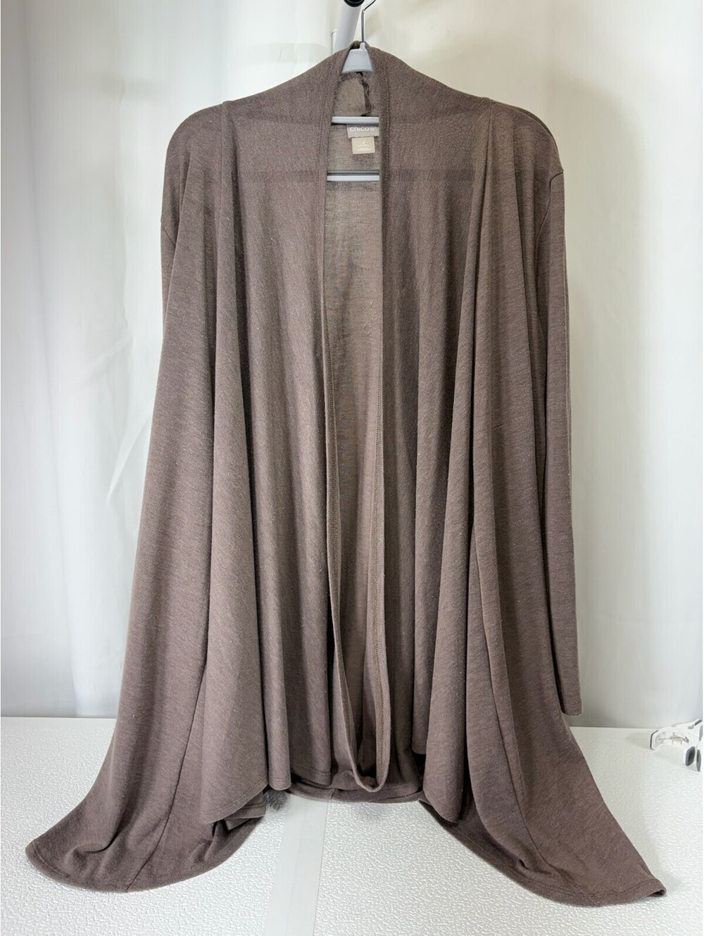 Chico's Women's Taupe Open Front Cardigan Size 2 (US L) 284D